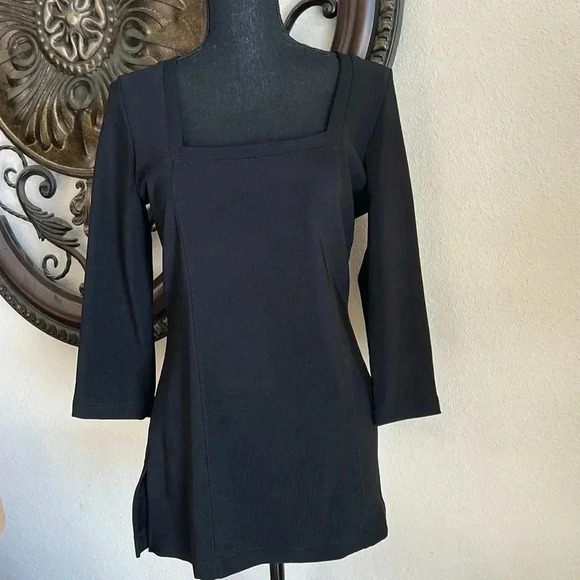 Boston Proper Women’s Split Hem Square Neck Tunic Medium - Picture 2 of 13